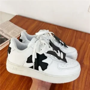 Nikstoy Women Fashion Round Toe Cross Platform Sneakers