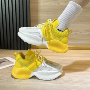 Nikstoy Women Fashion Gradient Mesh Breathable Sneakers