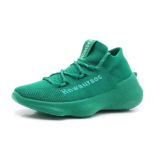 Nikstoy Couple Fashion Lace Up Design Knitted Mesh Breathable Sneakers