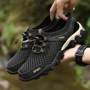 Nikstoy Men Fashion Mesh Wear-Resistant Hiking Sneakers