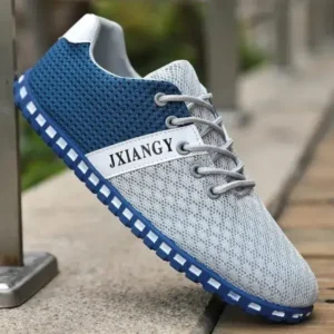 Nikstoy Men Casual Color Matching Breathable Mesh Flat Shoes