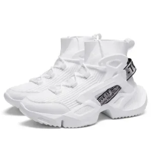 Nikstoy Men'S Fashion Platform White High Top Sneakers