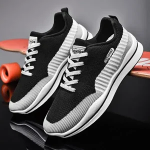 Nikstoy Men'S Casual Color-Block Mesh Breathable Soft-Soled Sneakers