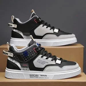 Nikstoy Men'S Fashion High Top Color Block Sneakers