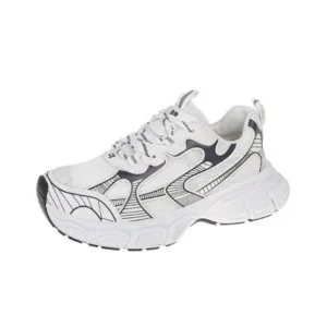 Nikstoy Women Fashion Distinctive Color Changing Lace-Up Comfortable Breathable Thick-Soled Sneakers