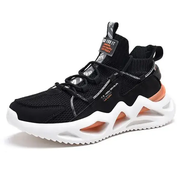 Nikstoy Men Spring Autumn Fashion Casual Colorblock Mesh Cloth Breathable Rubber Platform Shoes Sneakers