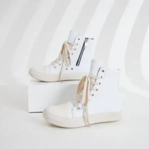 Nikstoy Women Fashionable Hip Hop White High Top Sneakers