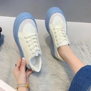 Nikstoy Women Fashion Round Toe Lace-Up Sneakers