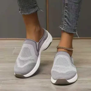 Nikstoy Women Fashion Fly Knit Casual Colorblock Flat Sneakers