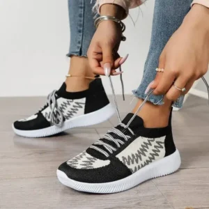 Nikstoy Women Fashion Color Block Mesh Platform Sneakers