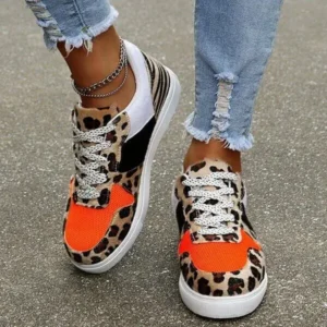 Nikstoy Fashionable Round Toe Lace-Up Sneakers