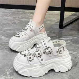 Nikstoy Women Fashion Platform Solid Color Sneakers